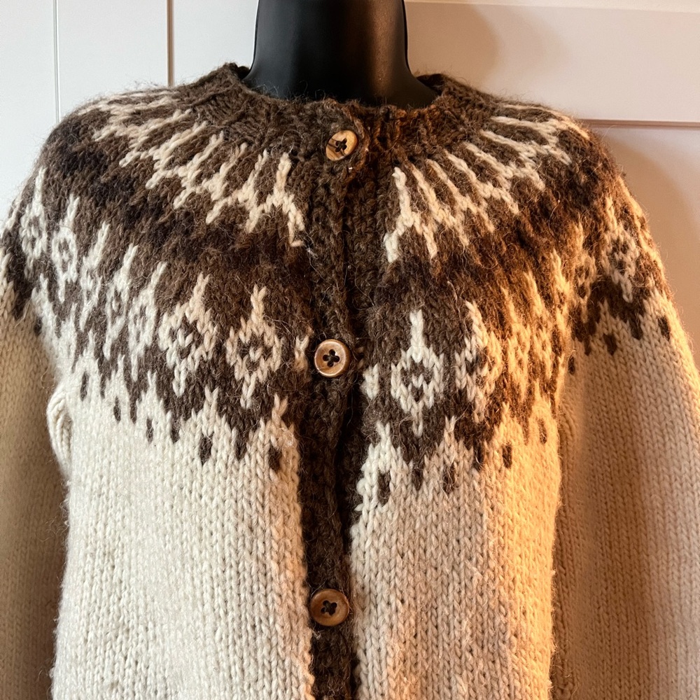 Cozy Brown and Cream Women's Sweater